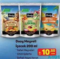 DOOY MEYVELİ İÇECEK 200 ML fiyat ve kampanya bilgisi